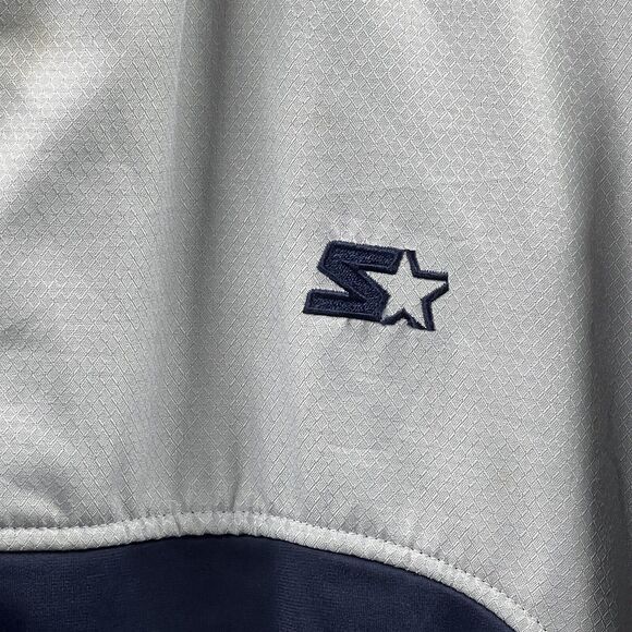 VTG Starter Jacket Athletic Track Mens XL(46/48) Navy Blue White Polyester Retro - Picture 4 of 13